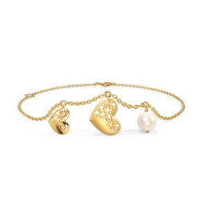 Sterling Silver Golden Love In Nature Bracelet